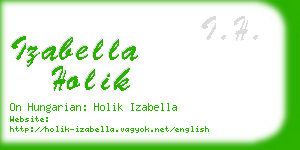 izabella holik business card